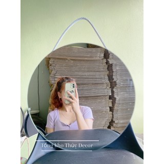 Gương treo dây đay trắng xịn xò