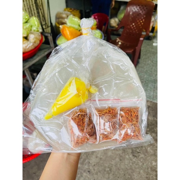 Combo Phơi Sương mini 200 gram: bánh tráng Phơi Sương 100gram + muối hành phi 50 gram + bơ 50 gram