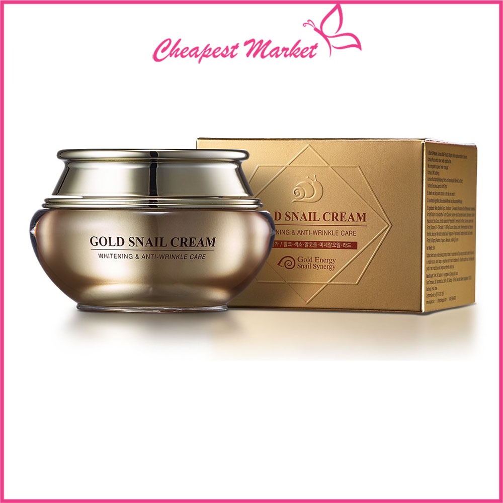 Kem Dưỡng Trắng Da Chống Lão Hoá Ốc Sên Vàng 24k Gold Snail Cream Gold Energy Snail Synergy 50ml