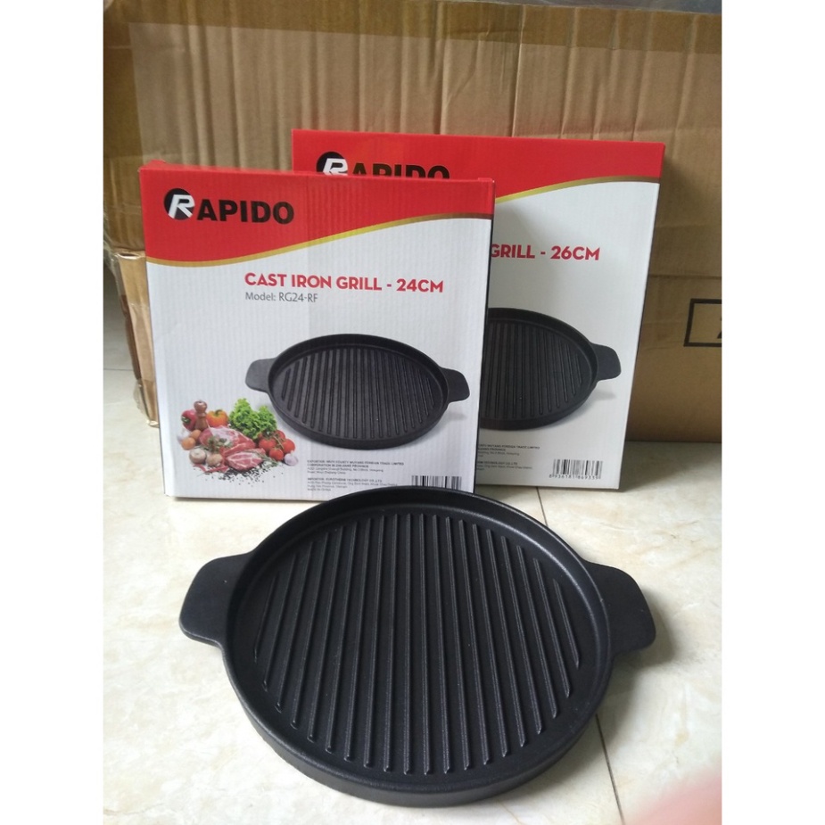 Chảo gang nướng Rapido bếp từ hồng ngoại