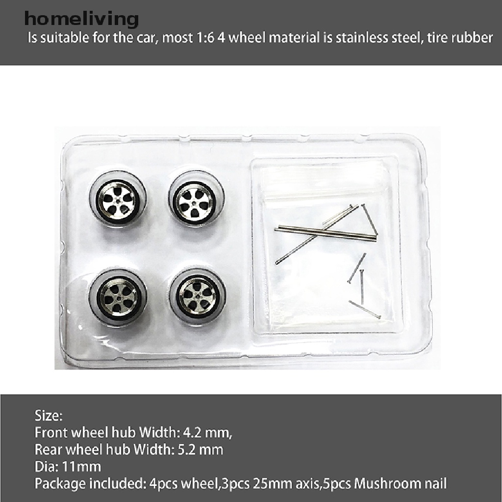 Bộ 4 Bánh Xe Thay Thế Bằng Hợp Kim Tỉ Lệ 1: 64
