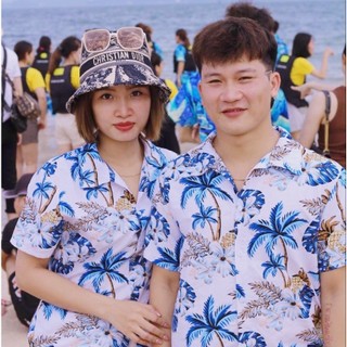 [A1][Hơn 40 Mẫu] Áo sơ mi họa tiết đi biển, Chất vải Kate Thái Mềm
