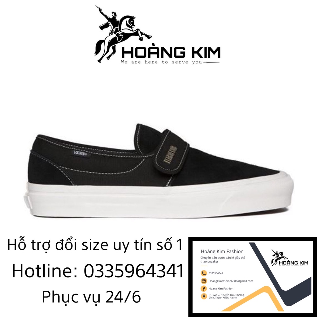 Giày Vans Slip On Strap Fear Of God, Vans Slip On Fear Of God Off White đen hot tren 2022 size 36-43