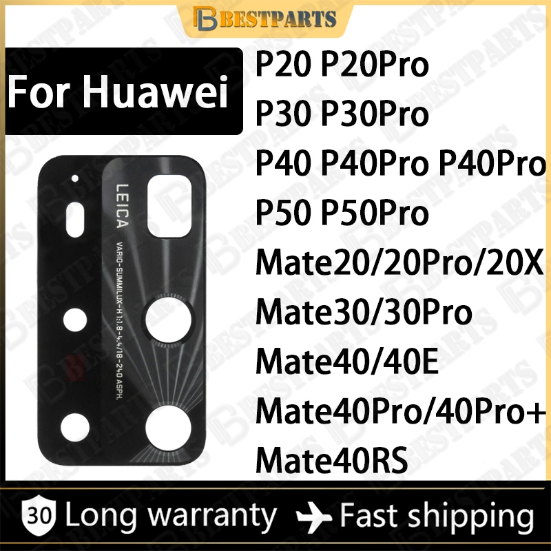 Ốp Điện Thoại Mặt Kính Có Miếng Dán Bảo Vệ Camera Sau Cho huawei P30 P40 Pro P50 P50Pro Mate 40 30Pro 20