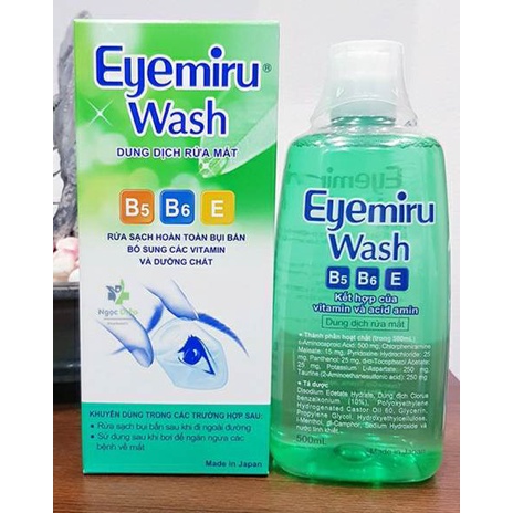 Dung dịch rửa mắt Nhật Bản Eyemiru Wash: date mới 7-2024