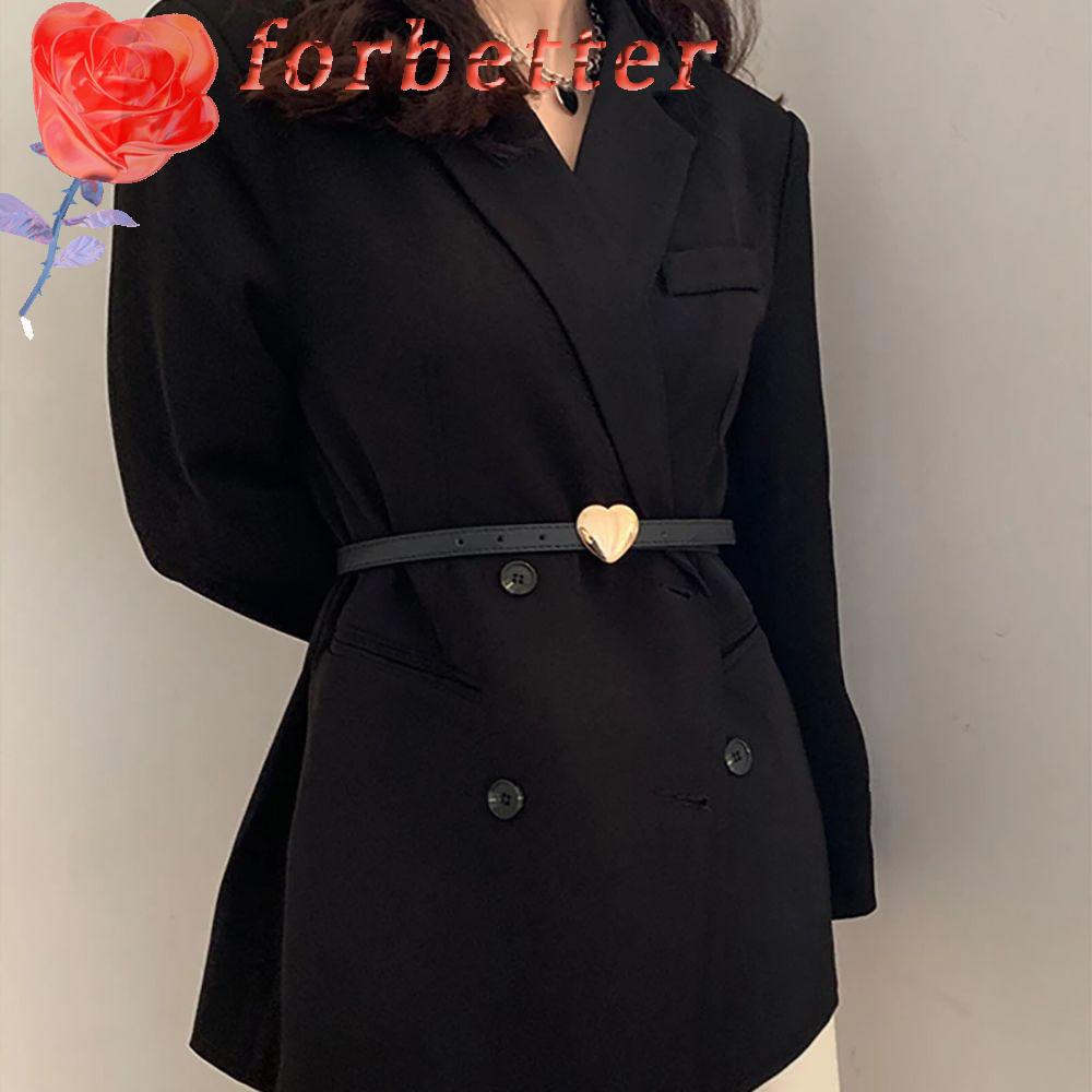 Thắt Lưng Da Pu Khóa Kim Loại Hình Trái Tim Nhiều Màu Tùy Chỉnh Thời Trang Sang Trọng Cho Nữ