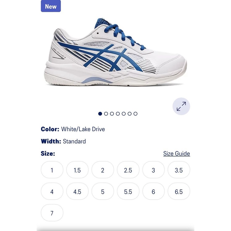 Giày tennis chính hãng a.sic gel game 8 blue white