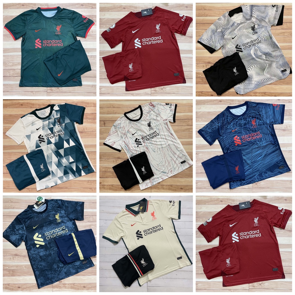 Áo Bóng Đá CLB Liverpool, Áo Đá Banh Liver 2022/2023 - Chuẩn Mẫu Thi Đấu - Vải Polyester Gai Thái