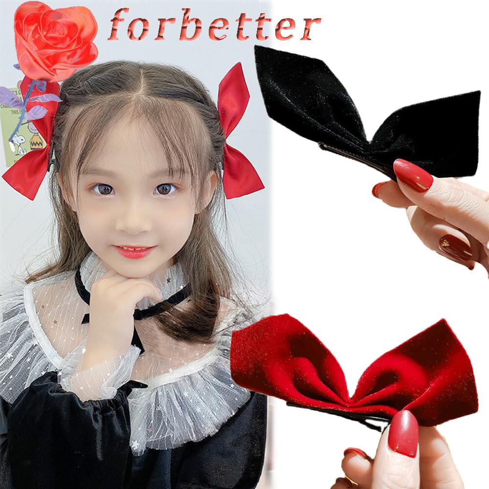 Kẹp tóc nơ bằng nhung nhiều màu đáng yêu thời trang cho nữ