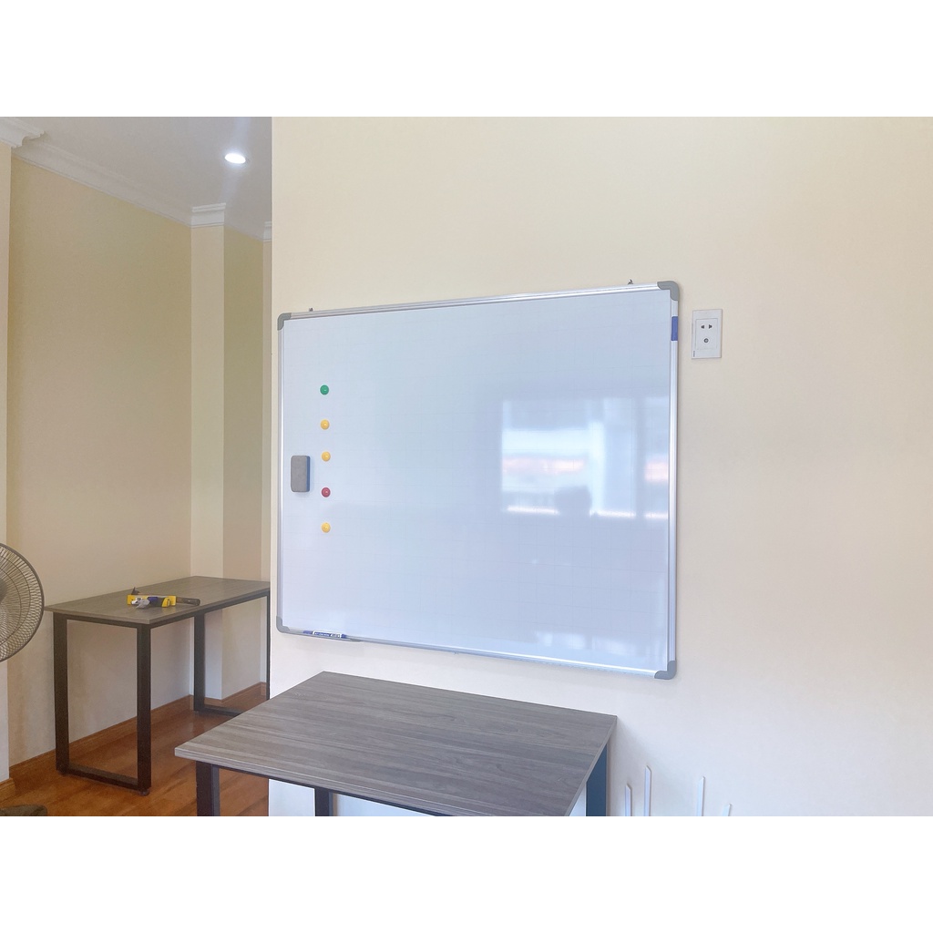 Bảng từ trắng viết bút lông dạ chuẩn HÀN QUỐC  BH 2 năm, Tặng bút dạ, nam châm, bông lau