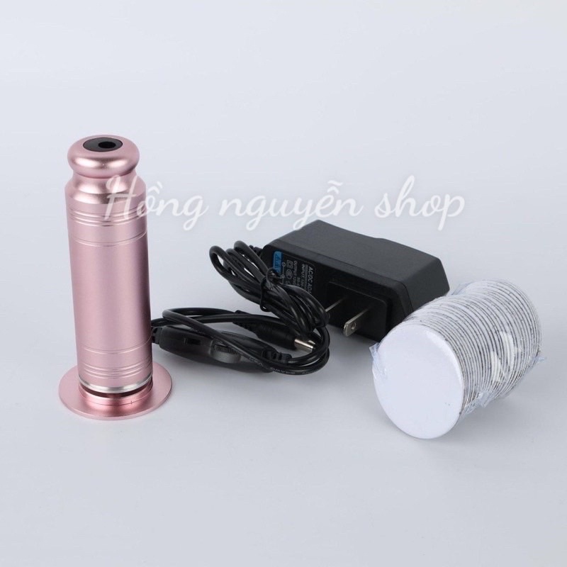 Máy Chà Gót Chân Pinkmia, Máy Tẩy Tế Bào Chết Cho Tiệm Nail, Cá Nhân Tại Nhà - Tặng Kèm 60 Miếng Chà