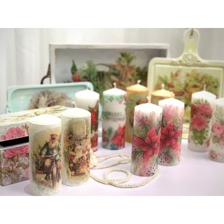 Nến trụ tròn - Nến decor giáng sinh