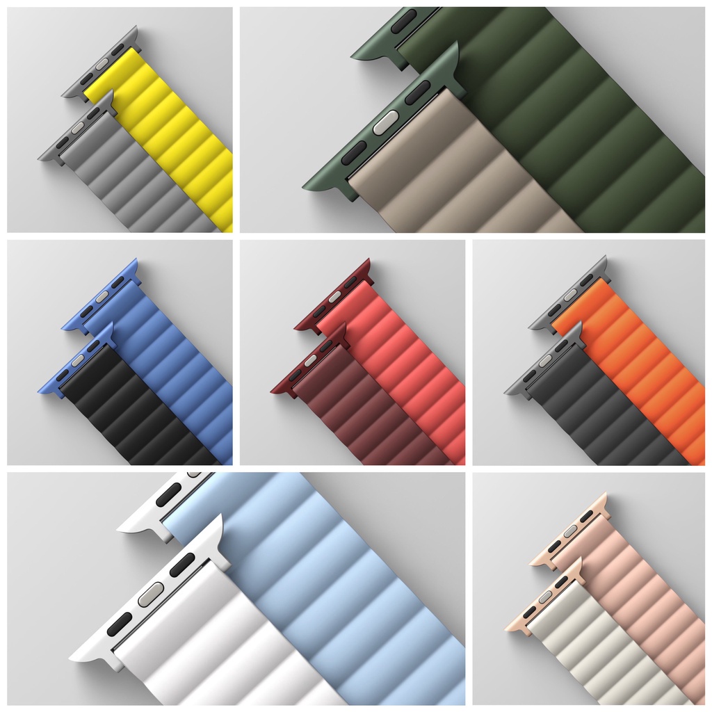 Dây đeo UNIQ Revix Reversible Magnetic Silicone Cho AW Series 1-7/SE Kết hợp 2 màu - Hàng chính hãng