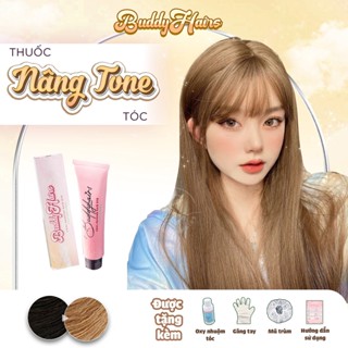 Thuốc nhuộm NÂNG TONE TÓC, kem nâng tone tóc tại nhà Buddyhairs tặng kèm dụng cụ