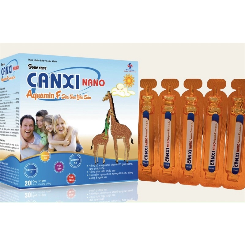 Canxi tăng chiều cao BONE CARE CANXI NANO MK7 bổ sung yến sào, Vitamin D3,Vitamin k2 giúo xương răng chắc.