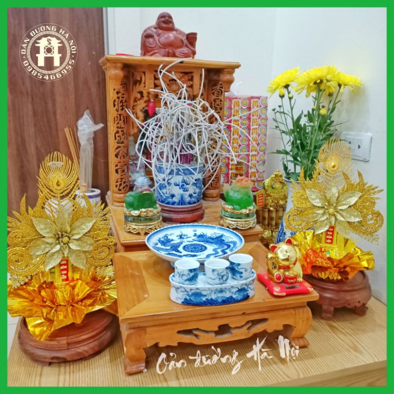 Oản Tài Lộc| Bánh oản chưng ông địa | Oản thờ thần tài [1 cặp]