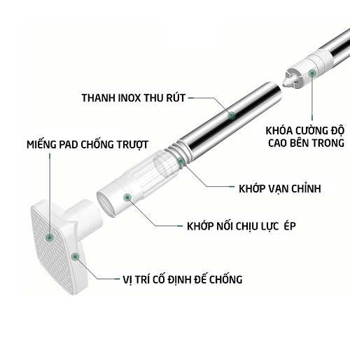 Thanh Treo Quần Áo Gắn Tường, Thanh Treo Rèm Đa Năng Thông Minh Không Cần Khoan Lỗ