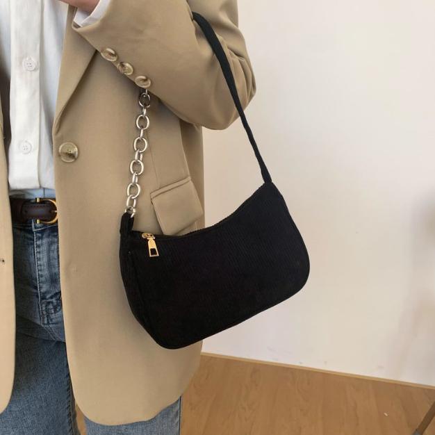[Sunnimix] Túi Xách Tote Xách Tay Đeo Dưới Cánh Tay Sức Chứa Lớn Bằng Vải Nhung Kẻ Dành Cho Nữ Đi Biển Mua Sắm