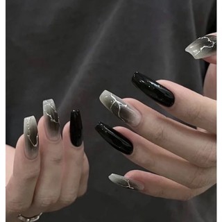 Nailbox thiết kế đen ombre cá tính