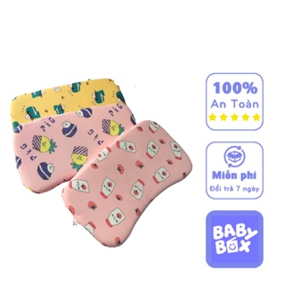 Gối cao su non BabyBox gối cho bé sơ sinh chống méo đầu mềm mại an toàn