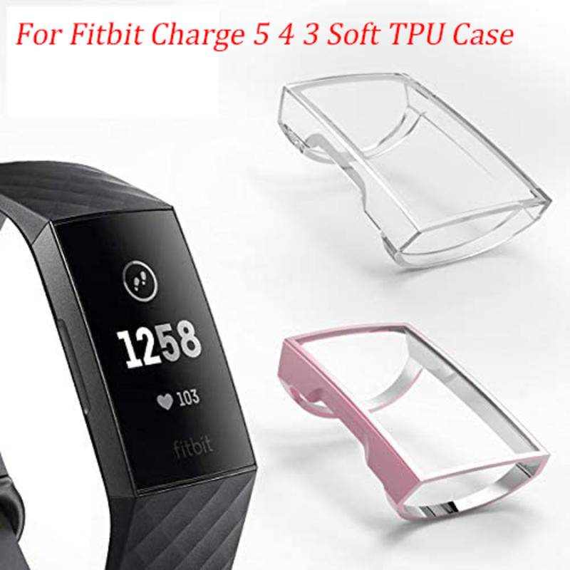 Dành cho miếng dán bảo vệ màn hình Fitbit Charge 5 4 3, Vỏ bảo vệ toàn diện Soft Slim cho Fitbit Cha