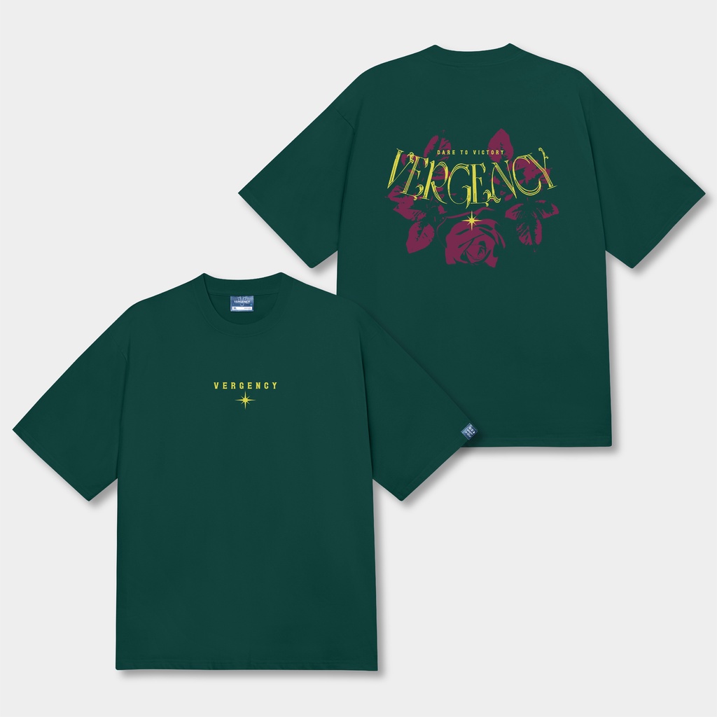 Áo thun nam nữ local brand unisex form rộng tay lỡ Vergency Rose/ROS hàng chính hãng 6 màu sắc