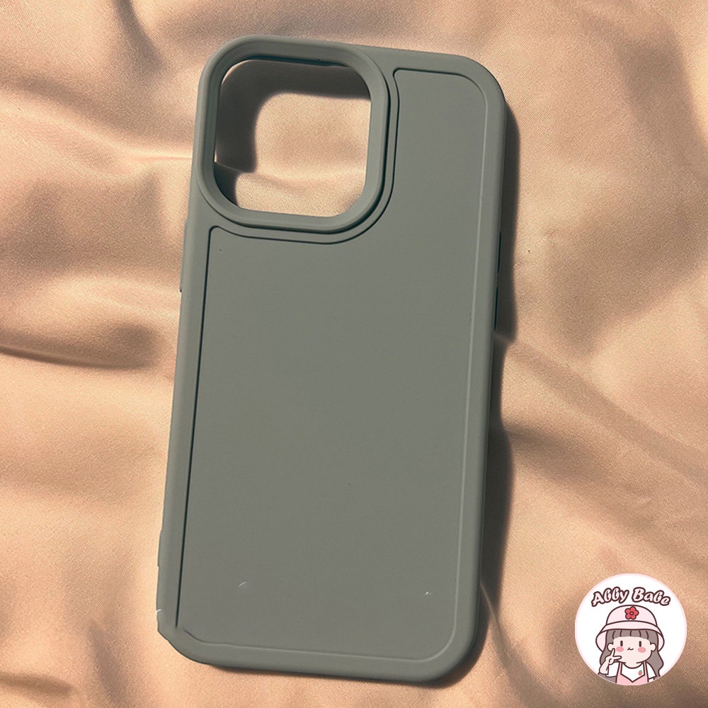 Ốp Điện Thoại Silicon Dẻo Vuông Chống Sốc Màu Nâu Cameo Cho IPhone 14 Pro Max 11 7Plus 13 12 11 Pro Max X XS XR