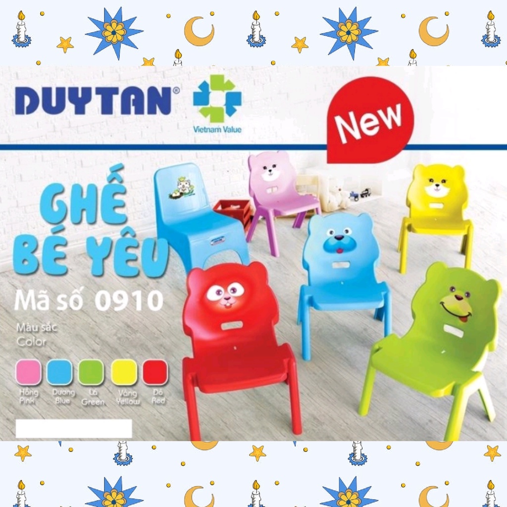 🚀TBA SHOP🚀Ghế nhựa Bé Yêu - 6 màu (34.5 x 35 x 45 cm) , ghế nhựa lưng tựa