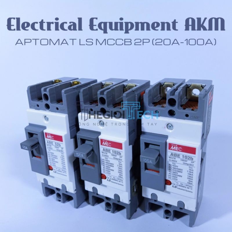 Aptomat 2 Pha LS - MCCB LS MetaMec ABE 20A~100A - 75A