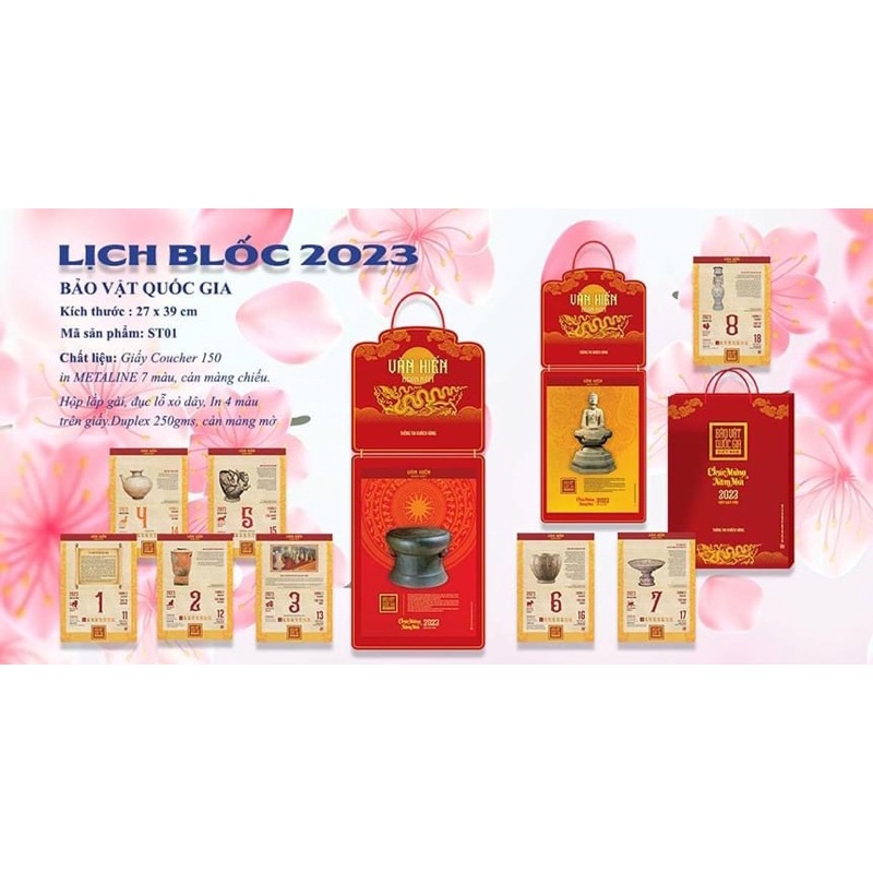 Lịch Bloc Bảo Vật Quốc Gia 2023 (Cực Đại)