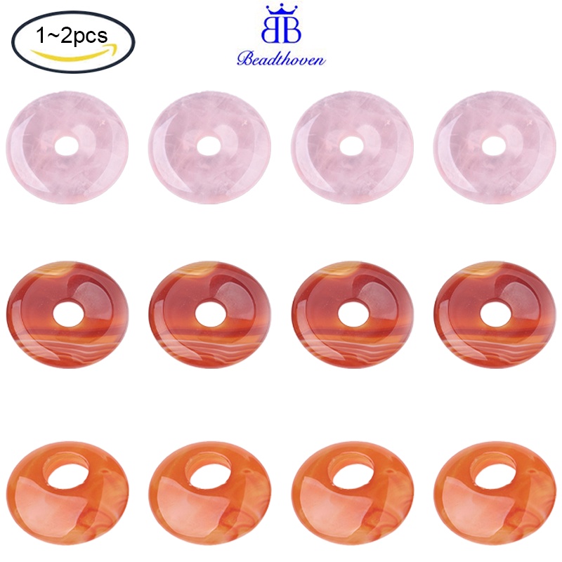1 Mặt Dây Chuyền Hoa Hồng Tự Nhiên 7.3~7.5mm 20x3~5mm Lỗ: 5~5.5mm