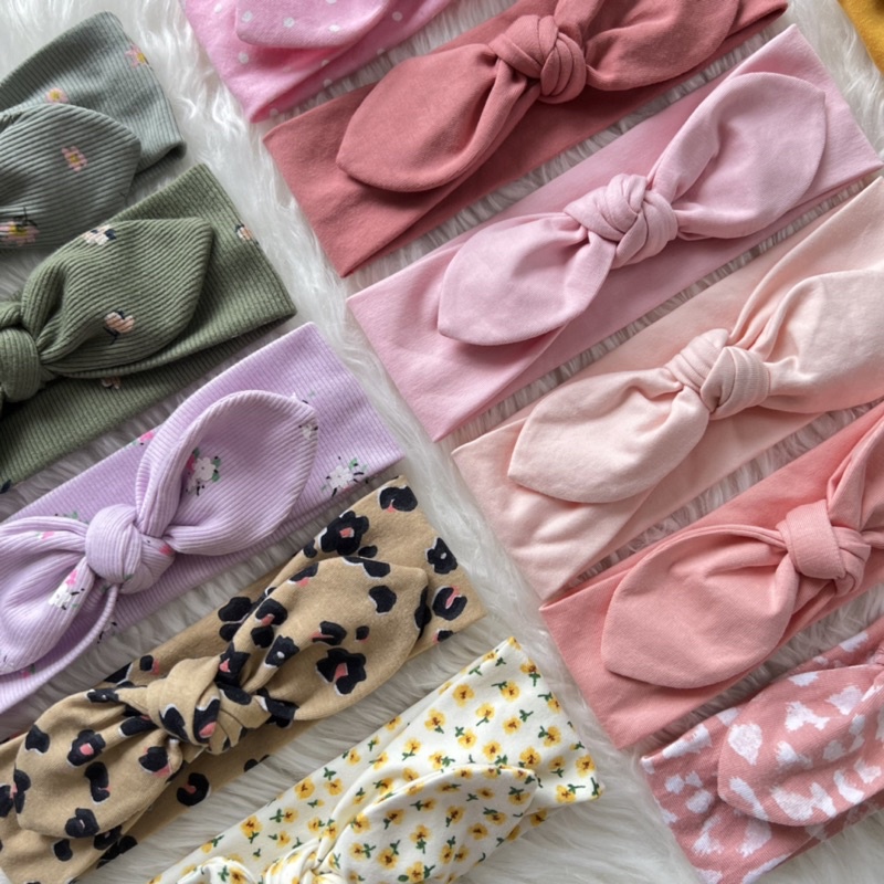 Turban Tai Thỏ, Băng Đô Thỏ, Tuban Cotton Chất Liệu Cotton và Co Giãn Cho Bé Sơ Sinh Đến 3 Tuổi