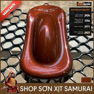 Sơn samurai màu nâu kim loại X911 - Chai sơn xịt samurai màu nâu kim loại