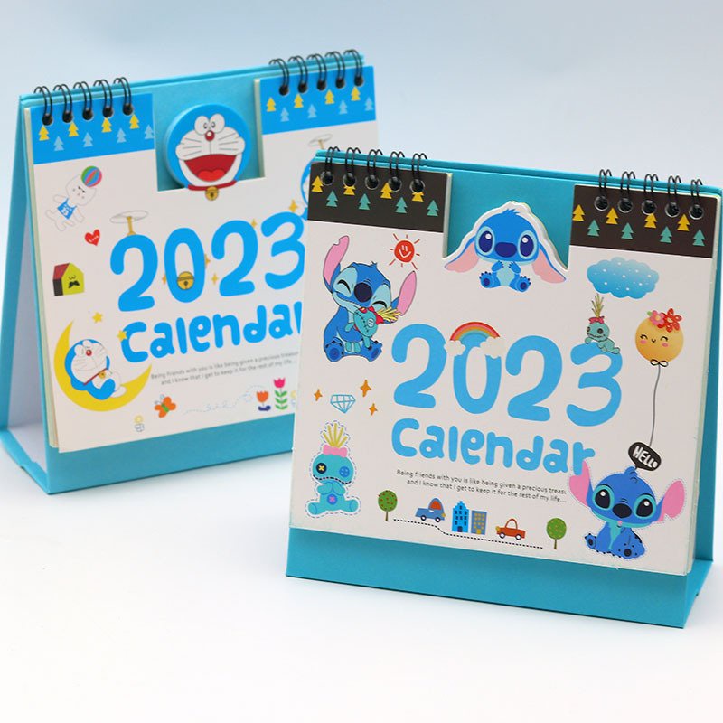 2023 Lịch Để Bàn 2023 Vuông Mặt Sau Dùng Ghi Chú Tiện Lợi Tặng Kèm Sticker Dán