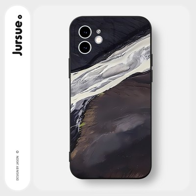 Ốp lưng JURSUE dẻo chống bẩn hình ngầu độc lạ đen Cho iPhone 17 16 15 14 13 12 11 Pro Max SE 2020 X XR XS ip 8 7 Plus Y2551