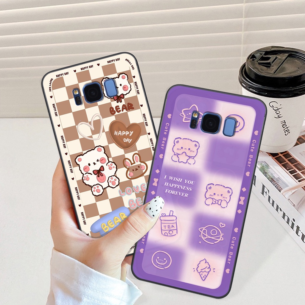 Ốp Samsung S8 / S8 Plus / S8+ gấu cute gấu dễ thương nhiều màu sắc ốp xinh cá tính