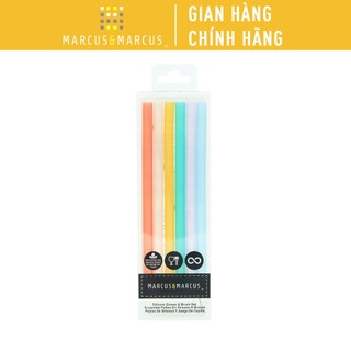 Bộ 6 ống hút silicon kèm cọ rửa Marcus & Marcus, từ 3 tuổi