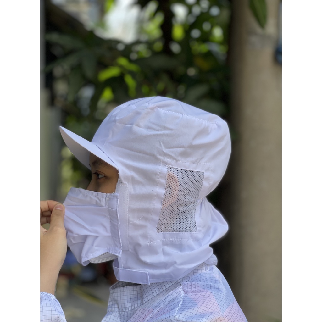 Mũ Trùm Có Khẩu Trang ngành chế biến thủy sản, thực phẩm