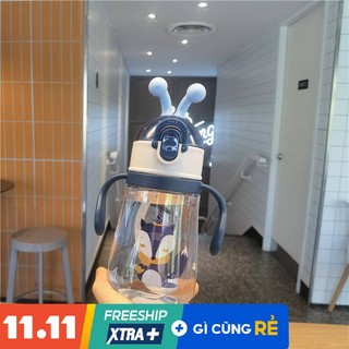 Bình uống nước chống sặc hình ong dung tích 350ml có dây đeo