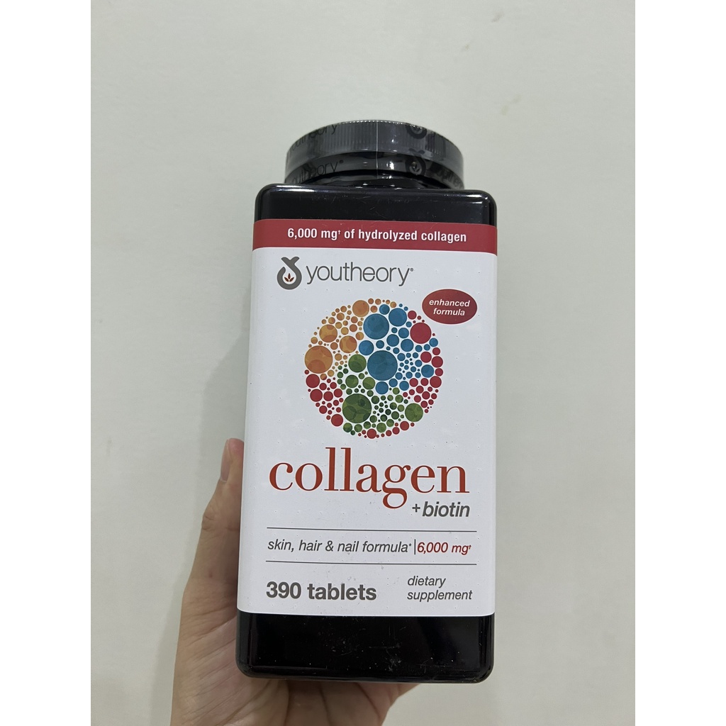 Viên Uống Collagen Youtheory +Biotin 390 Viên