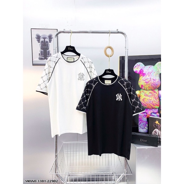 Áo Phông Nam NY Viền Tay Cao Cấp - Áo Thun Nam Thêu NY Vải Mịn