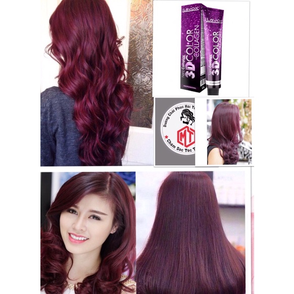 COMBO MÀU : SẮC ĐỎ ÁNH TÍM 8 MÓN CHUẨN SALON