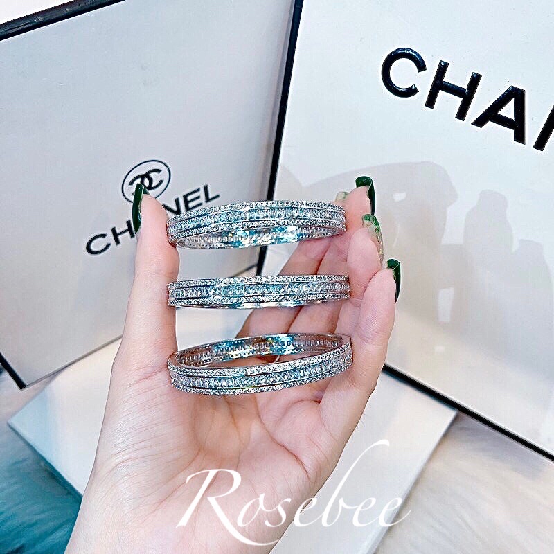 Vòng tay đính full đá Baguette Luxury