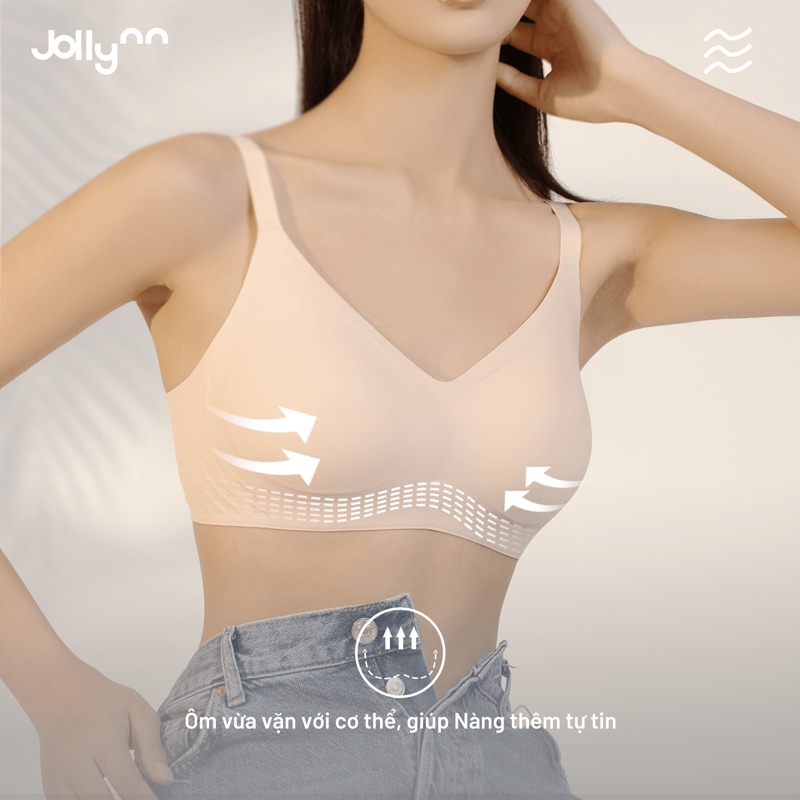 Áo ngực nữ Jollynn Cool Plus 01 Bra  thoáng khí, cúp 3D mỏng hình giọt nước, không gọng