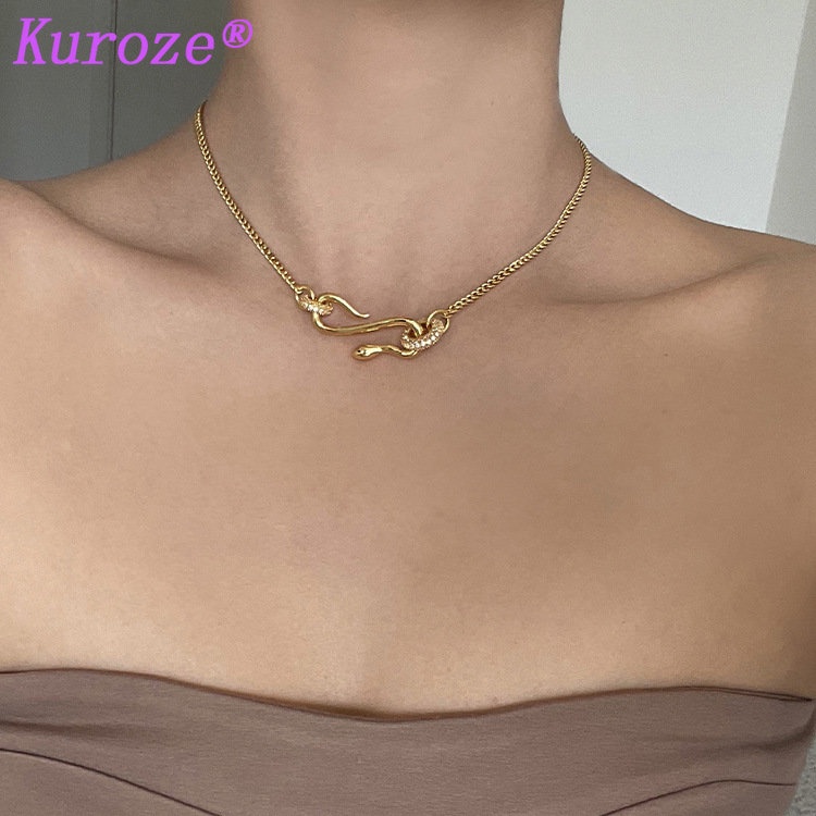 Vòng cổ Mạ Vàng 18K Mặt Hình Rắn Thời Trang