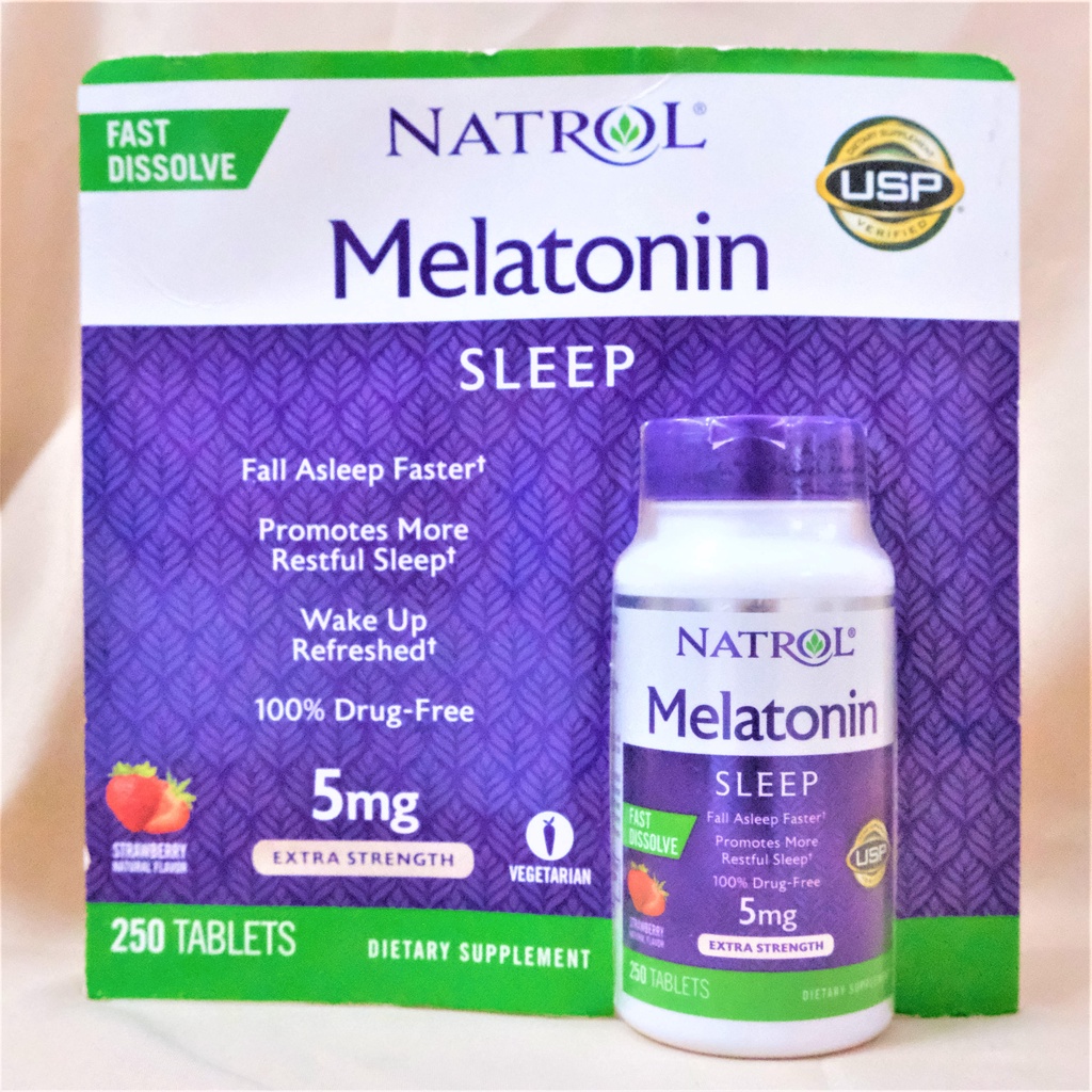 Viên Ngậm Hỗ Trợ Giấc Ngủ NATROL Melatonin Sleep 5mg - 250 Viên - chính hãng