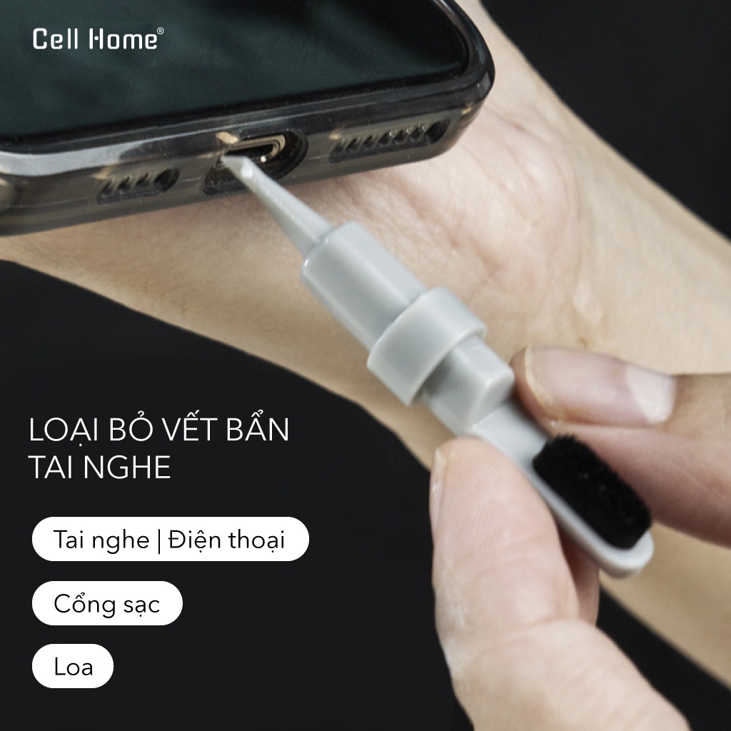 Bộ dụng cụ vệ sinh laptop tai nghe bàn phím cơ màn hình máy tính 6 món trong 1 đa năng