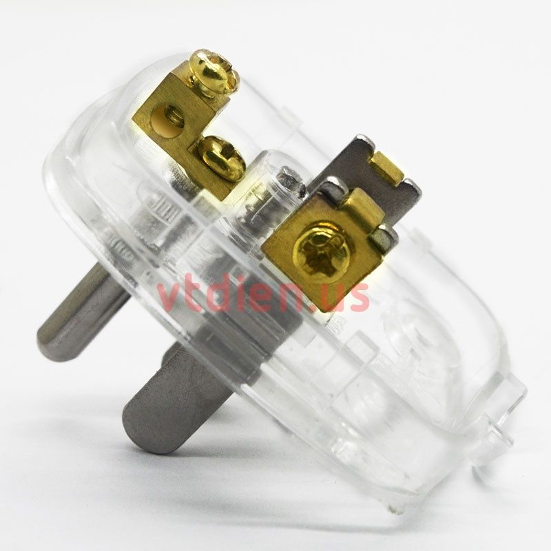 Phích cắm 3 chân Garwall GW714 10A 250V chân Đồng