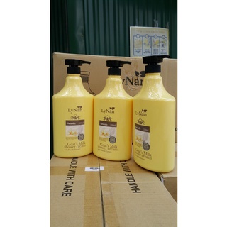 Sữa Tắm Lưu Hương Dưỡng Trắng Da Dê LyNan Dưỡng Ẩm Cho Da 1200ml