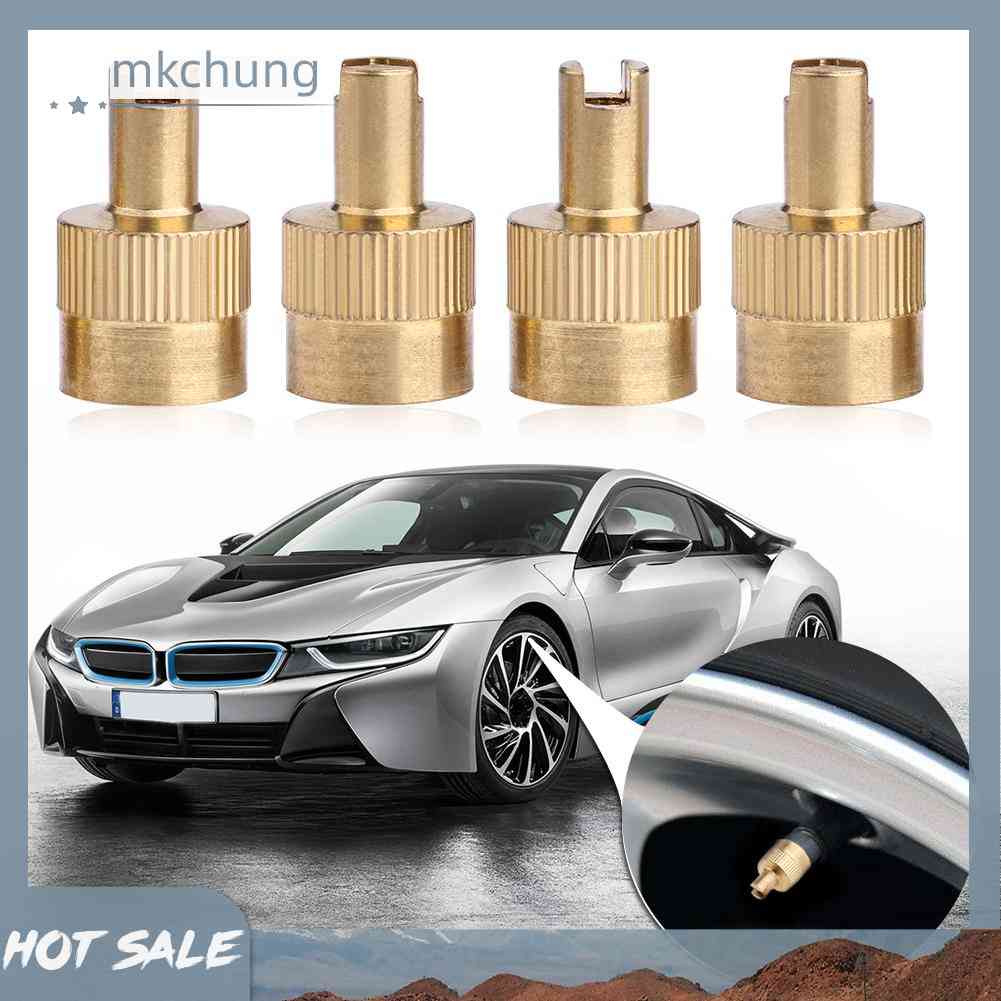 Set 8 Nắp Van Có Rãnh Kèm Dụng Cụ Tháo Lõi Cho Xe Hơi / Xe Máy MKCHU